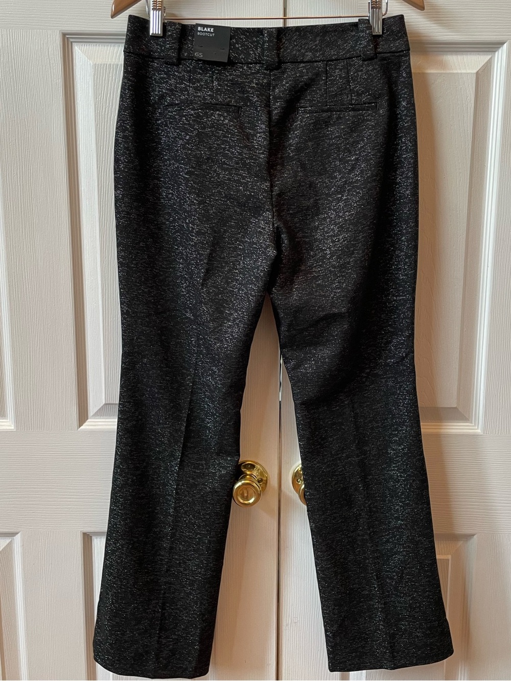 White House Black Market Women's Metallic Black Blake Bootcut Dress Pants - Picture 7 of 9